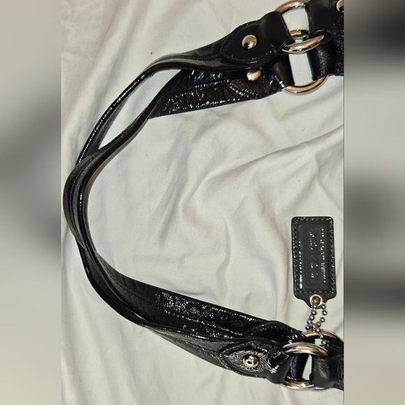 Coach Maggie Black and Purple Shoulder Bag - Picture 14 of 14